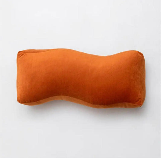 The Waves Velvet Orange Cushion