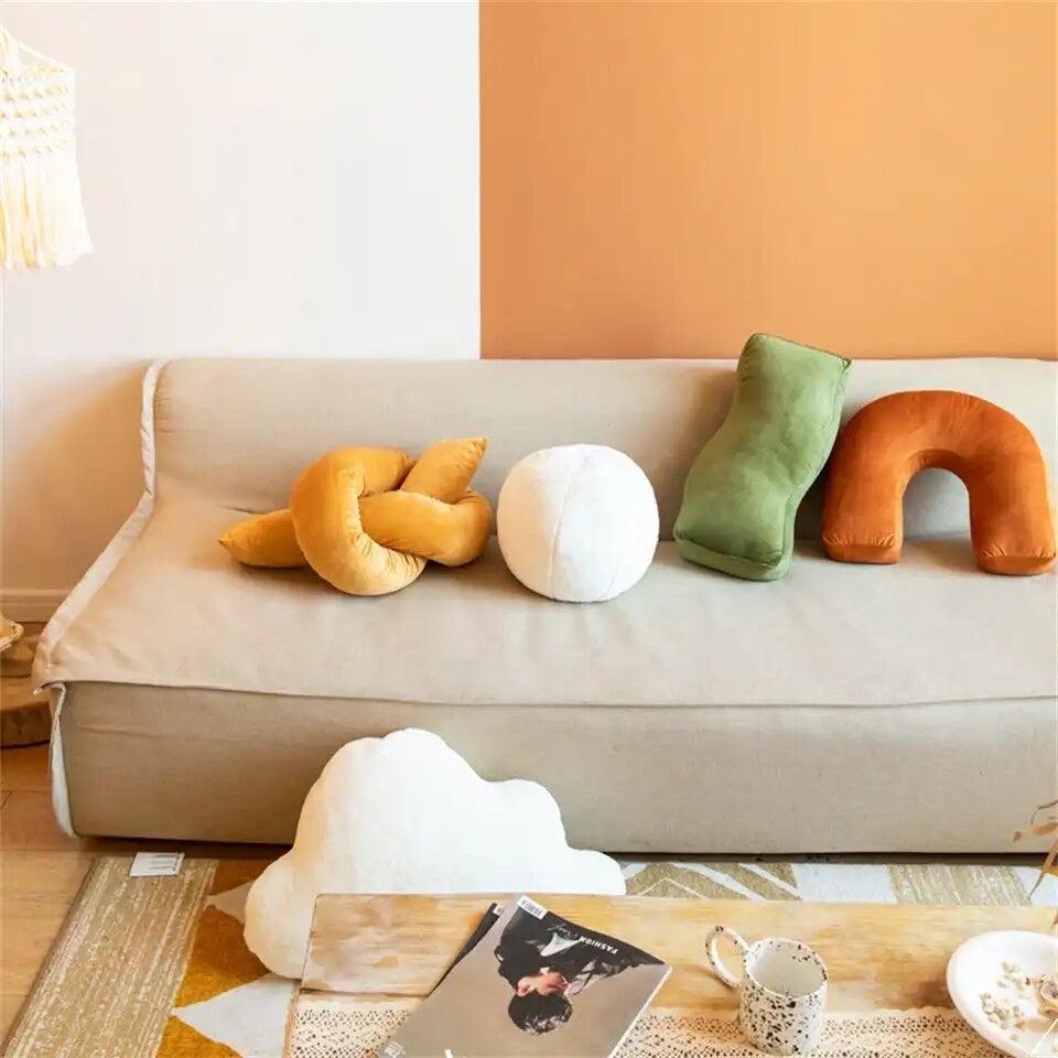 The U Velvet Orange Cushion