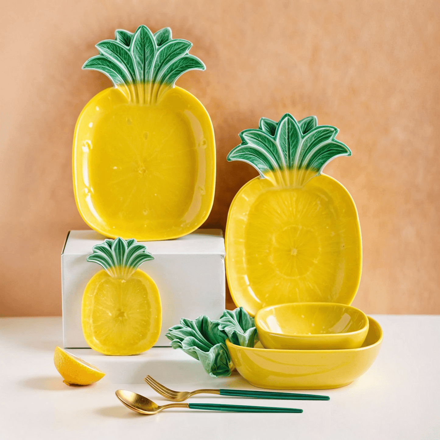 The Pineapple Yellow Dishes