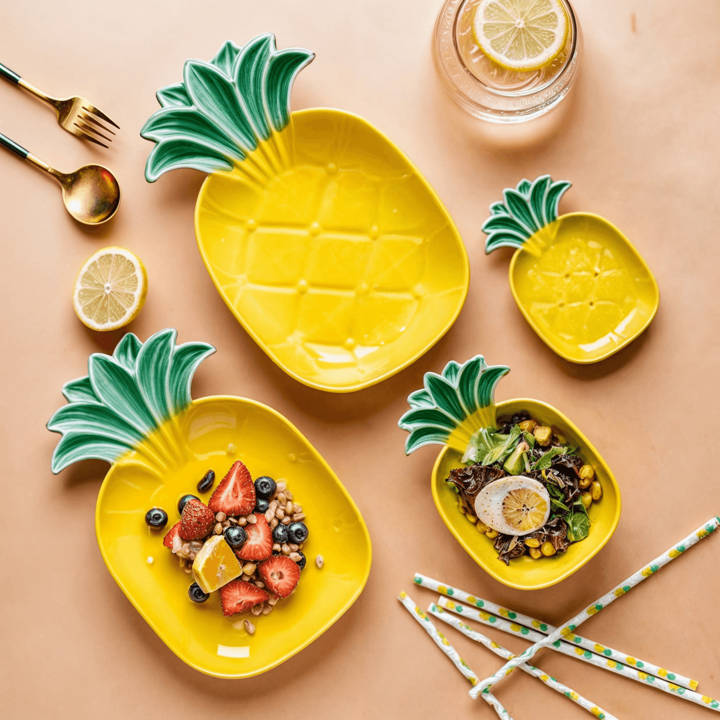 The Pineapple Yellow Dishes