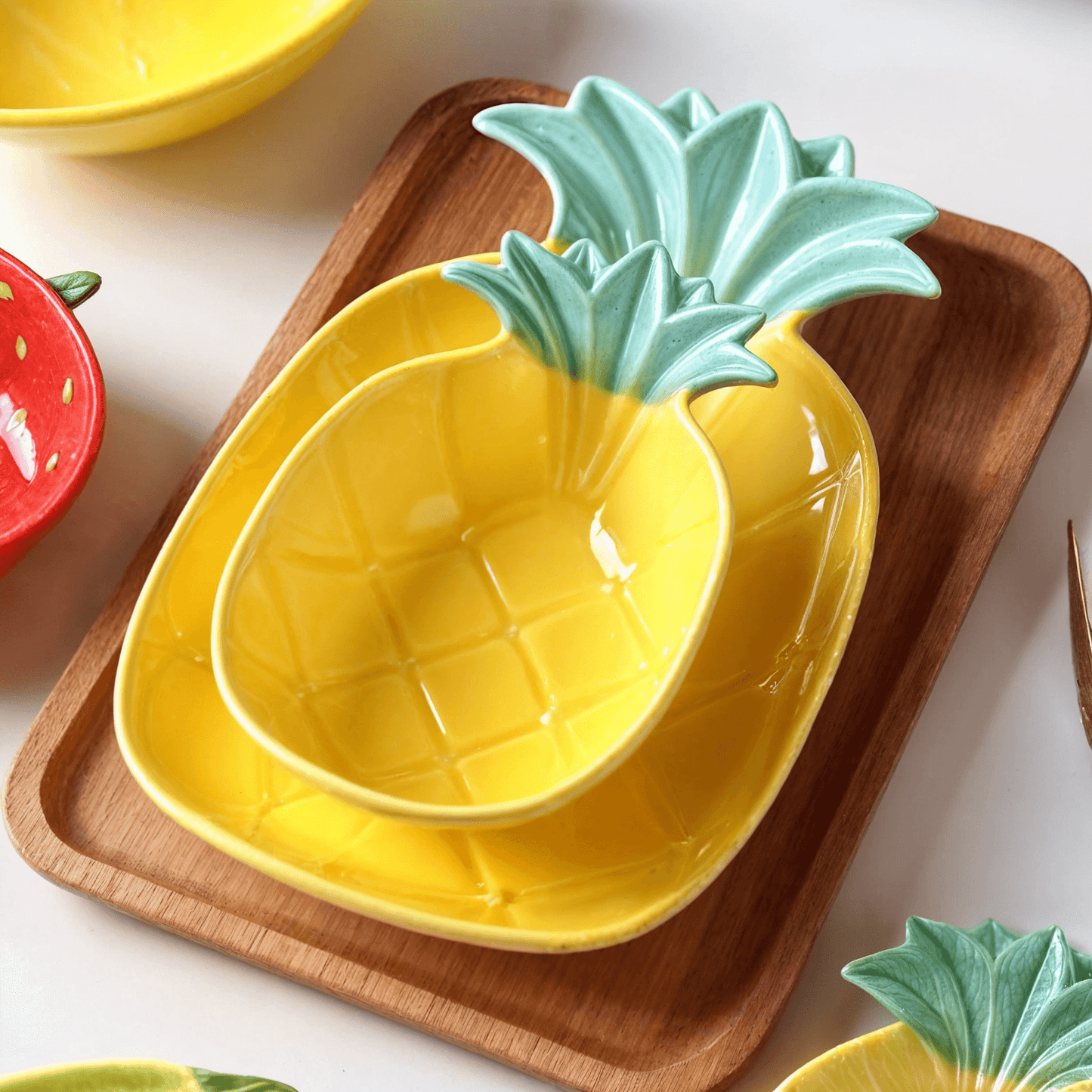 The Pineapple Yellow Dishes